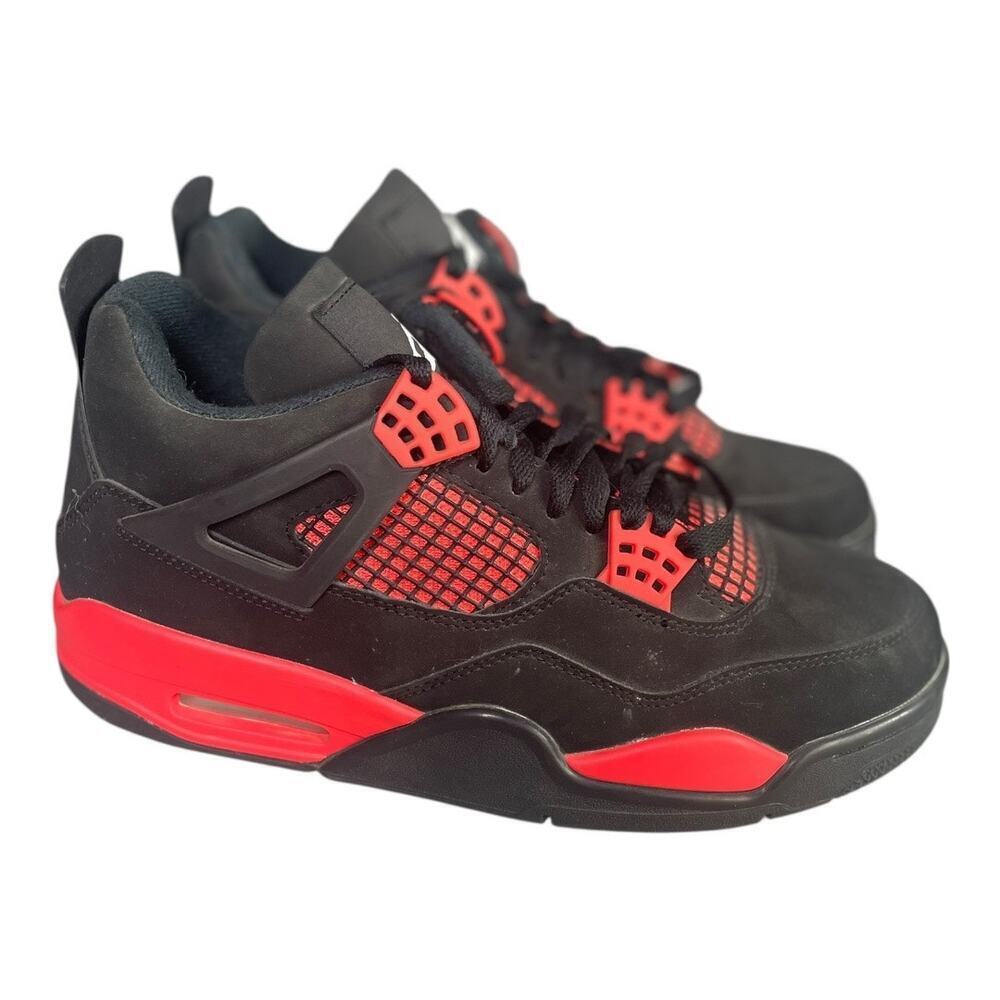 Nike Air Jordan 4 Retro Red Thunder Hightop Sneakers Men’s Size 7.5